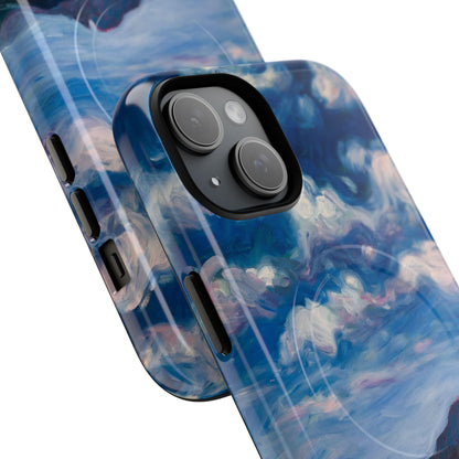 Robuste magnetische Handyhülle – Malerischer Meerblick mit bewölktem Himmel