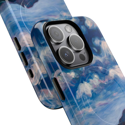 Robuste magnetische Handyhülle – Malerischer Meerblick mit bewölktem Himmel