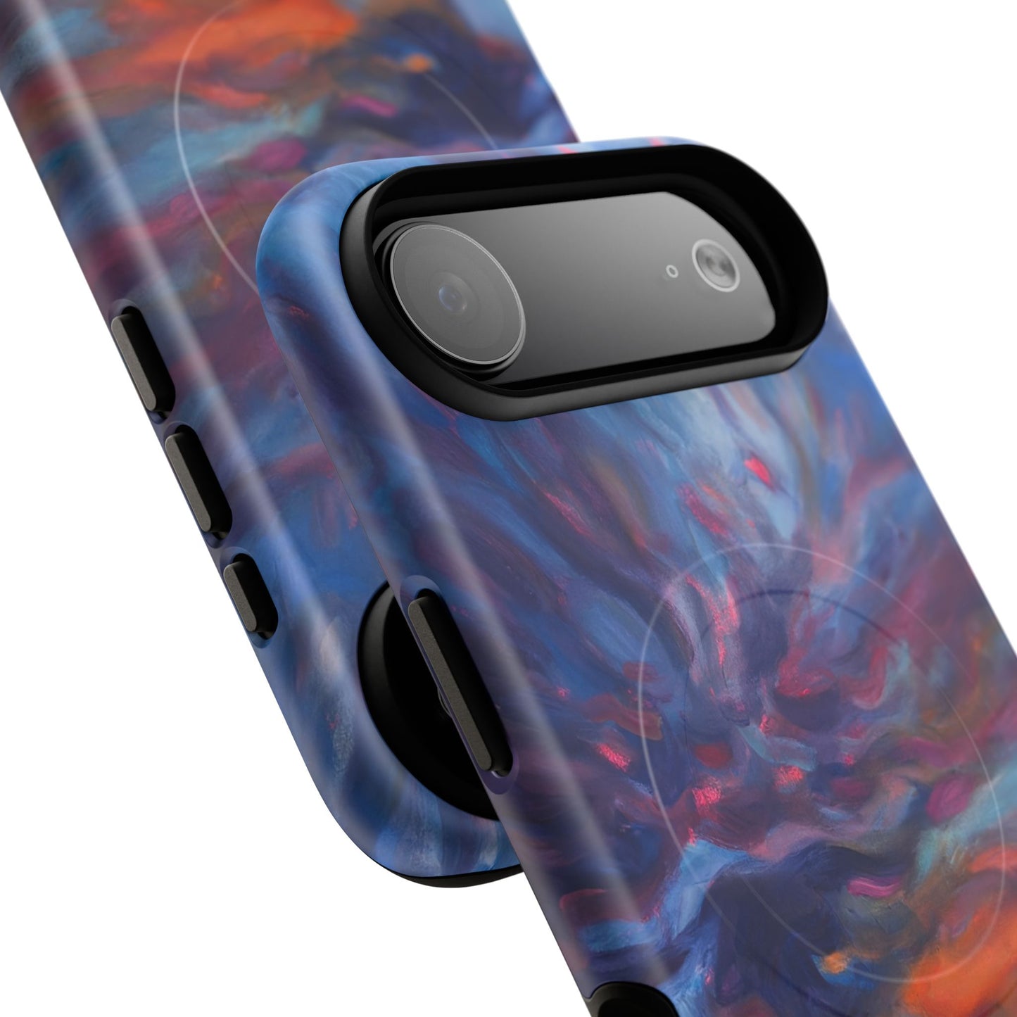 Magnetische Handyhülle – Abstraktes Sonnenuntergangsmuster für iPhones