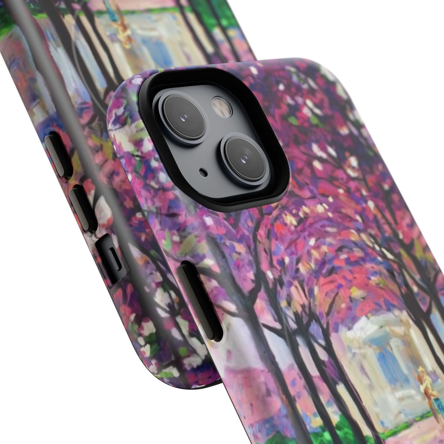 Handyhülle mit Blumenmuster – Robuste magnetische Hülle mit rosa Kirschblüten