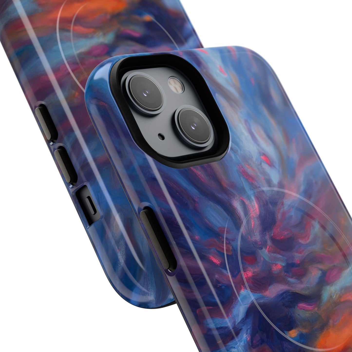 Magnetische Handyhülle – Abstraktes Sonnenuntergangsmuster für iPhones