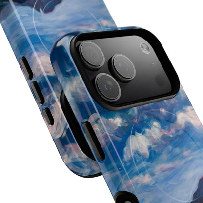 Robuste magnetische Handyhülle – Malerischer Meerblick mit bewölktem Himmel