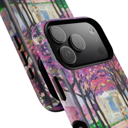 Handyhülle mit Blumenmuster – Robuste magnetische Hülle mit rosa Kirschblüten