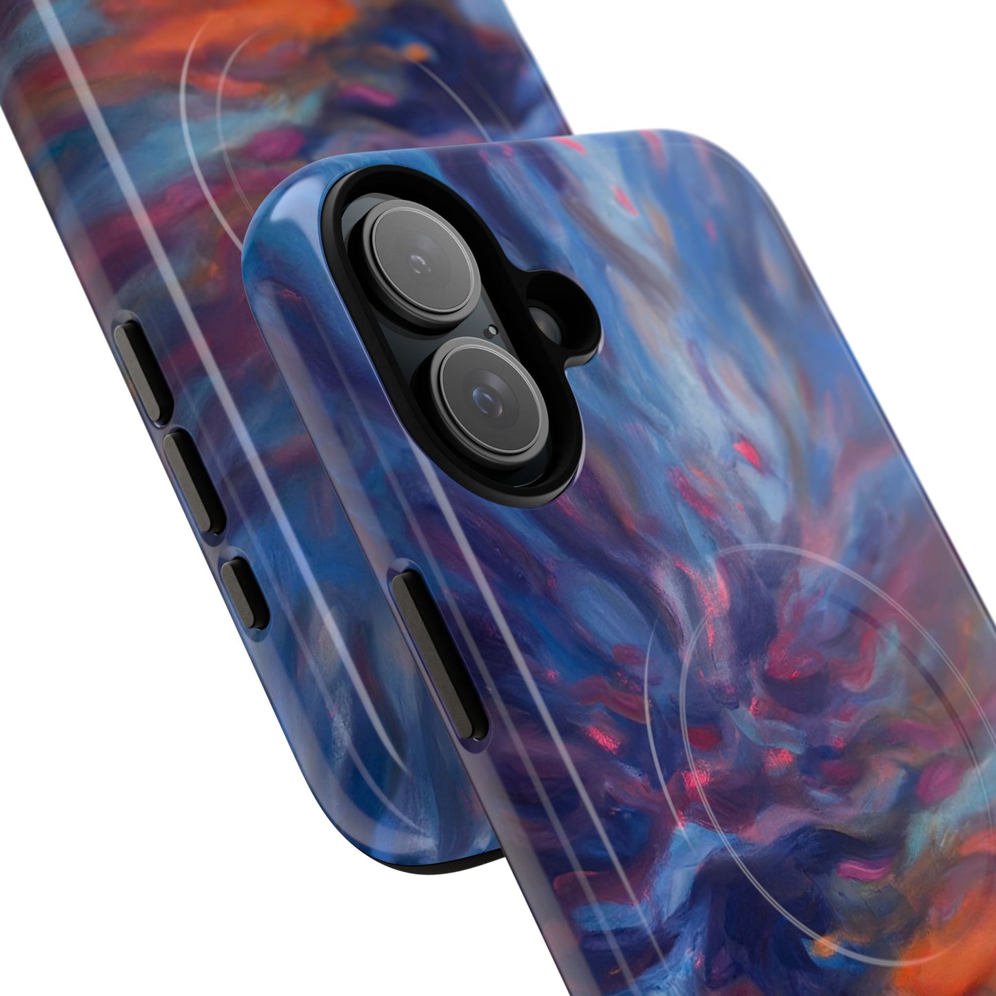 Magnetische Handyhülle – Abstraktes Sonnenuntergangsmuster für iPhones