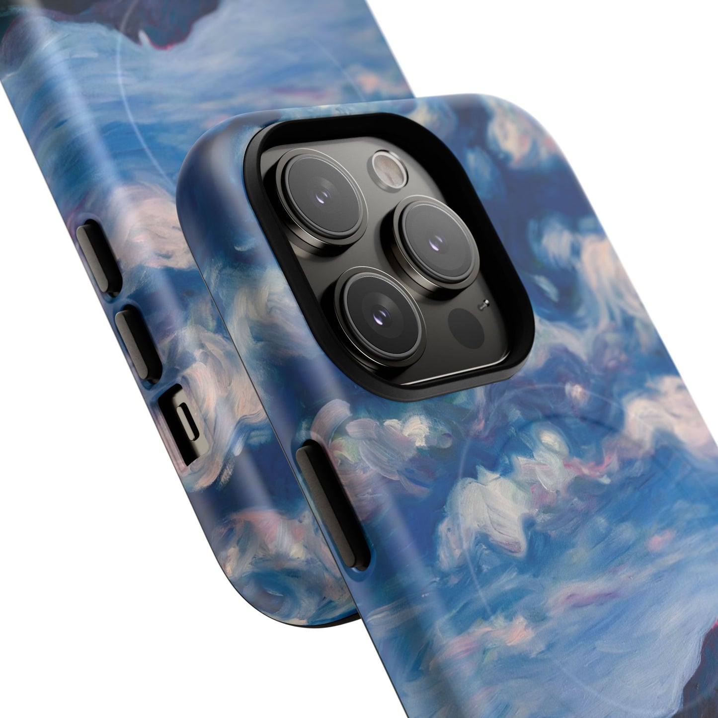 Robuste magnetische Handyhülle – Malerischer Meerblick mit bewölktem Himmel