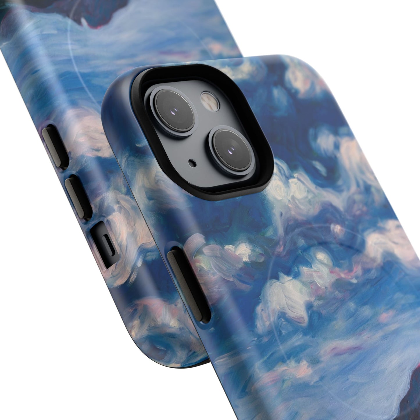 Robuste magnetische Handyhülle – Malerischer Meerblick mit bewölktem Himmel