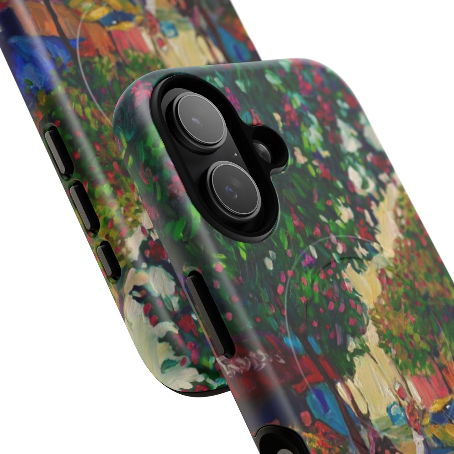 Magnetische Handyhülle – Farbenfrohe impressionistische Straßenszene