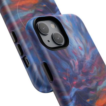 Magnetische Handyhülle – Abstraktes Sonnenuntergangsmuster für iPhones