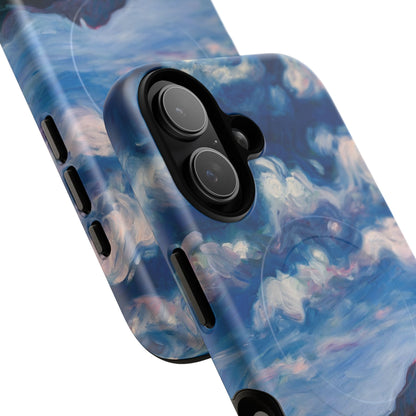 Robuste magnetische Handyhülle – Malerischer Meerblick mit bewölktem Himmel