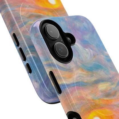 Robuste magnetische Handyhülle „Sunset Shore“ – Schützende, künstlerische Strand-Sonnenuntergangs-Optik