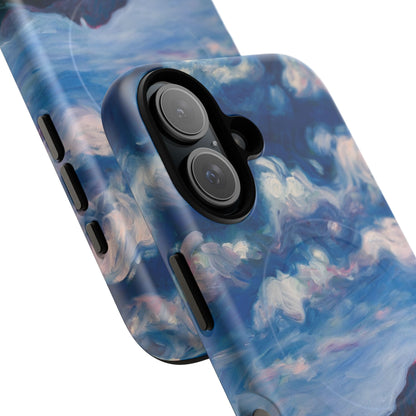 Robuste magnetische Handyhülle – Malerischer Meerblick mit bewölktem Himmel