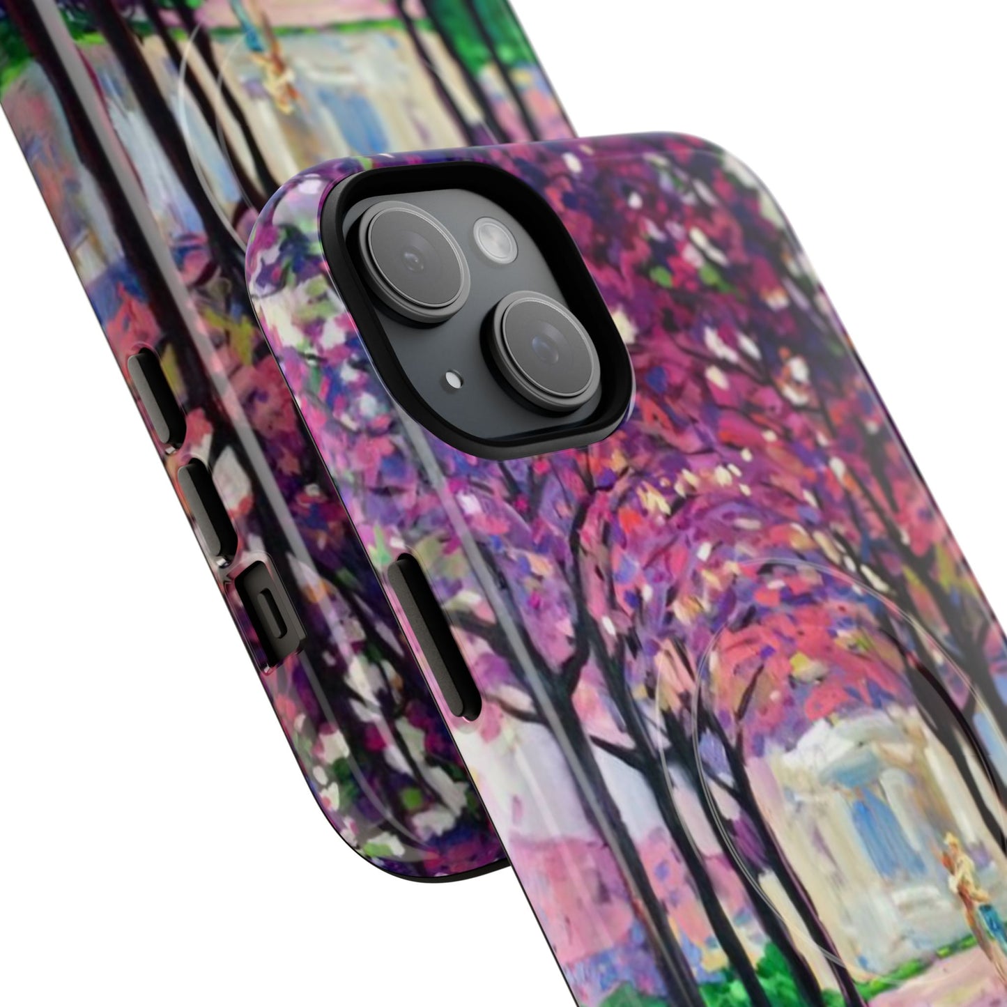 Handyhülle mit Blumenmuster – Robuste magnetische Hülle mit rosa Kirschblüten