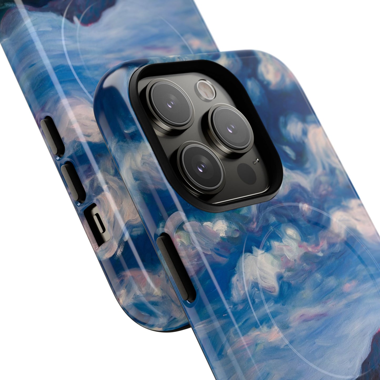 Robuste magnetische Handyhülle – Malerischer Meerblick mit bewölktem Himmel