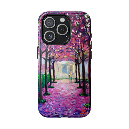 Handyhülle mit Blumenmuster – Robuste magnetische Hülle mit rosa Kirschblüten