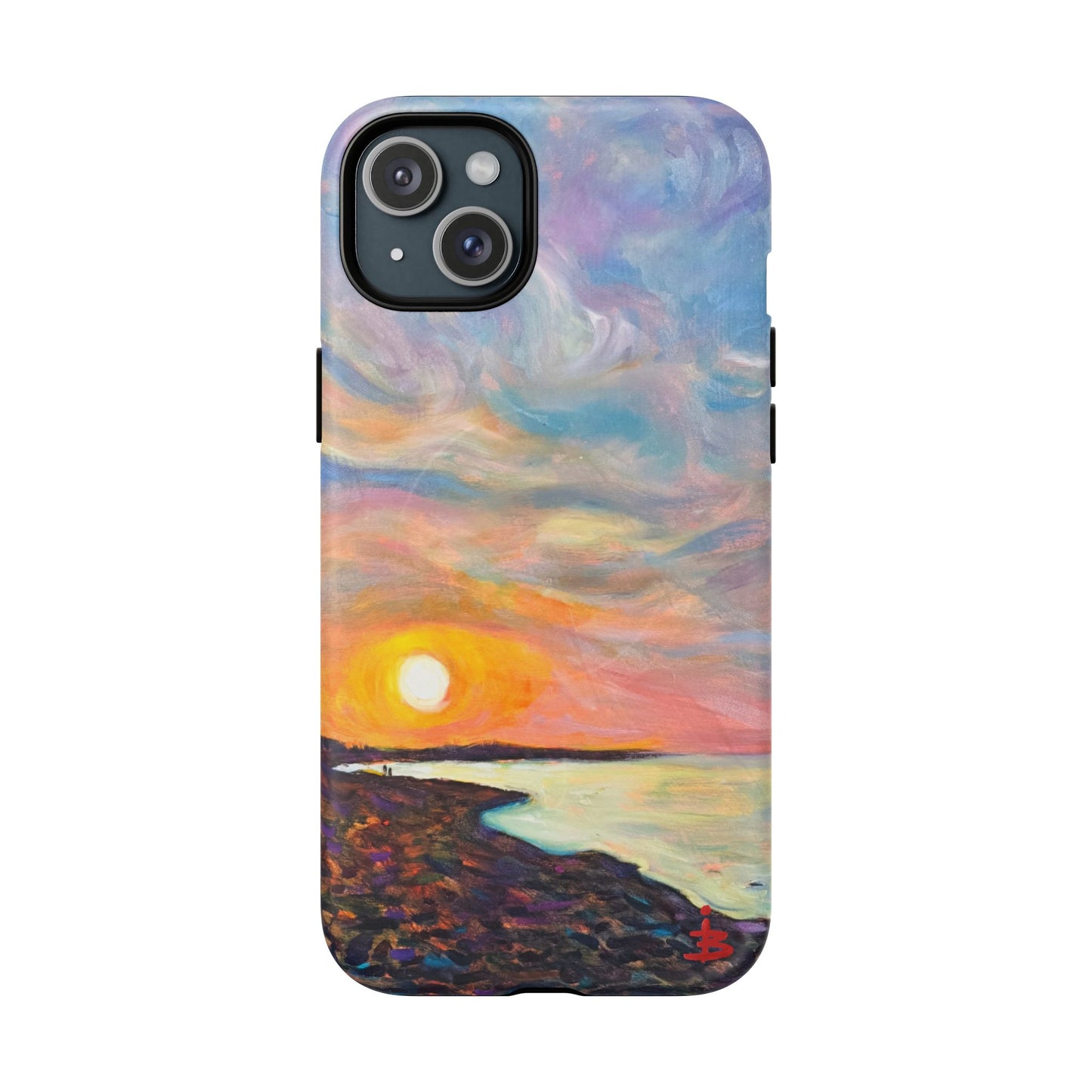 Robuste magnetische Handyhülle „Sunset Shore“ – Schützende, künstlerische Strand-Sonnenuntergangs-Optik