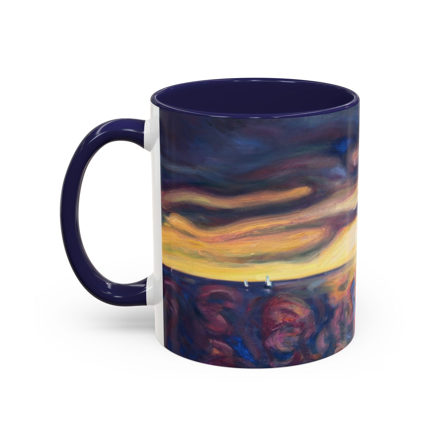 Sunset Dreamscape Coffee Mug — Abstract Sunset Art Accent Mug (11/15oz)