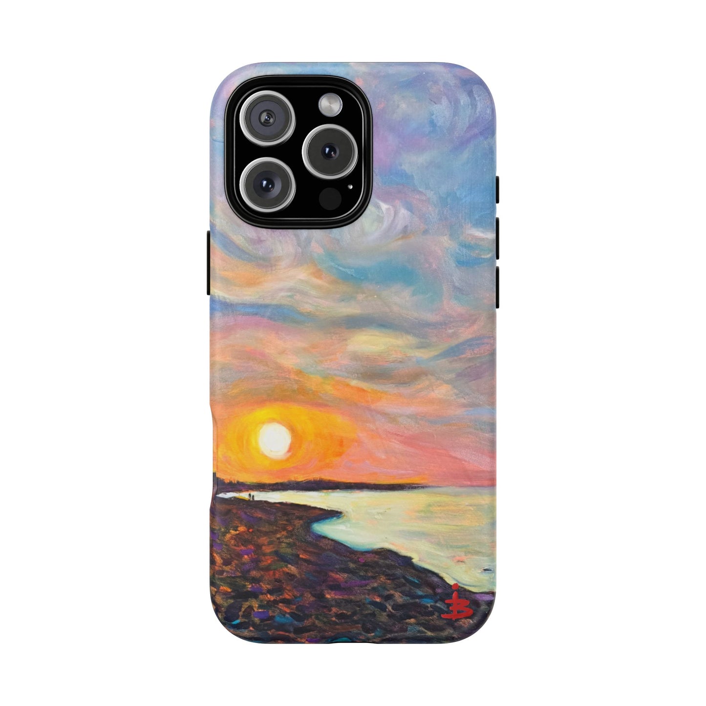 Robuste magnetische Handyhülle „Sunset Shore“ – Schützende, künstlerische Strand-Sonnenuntergangs-Optik