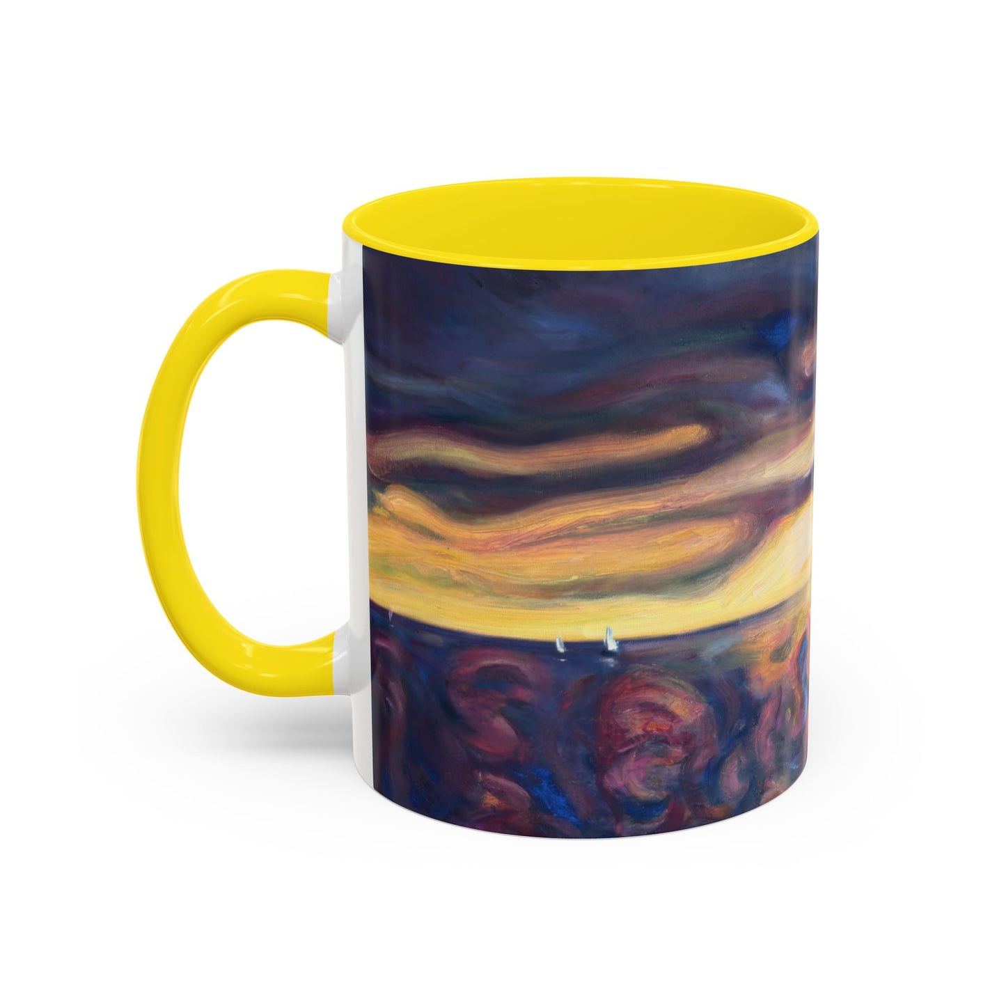 Sunset Dreamscape Coffee Mug — Abstract Sunset Art Accent Mug (11/15oz)