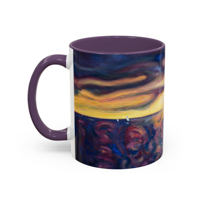 Kaffeetasse „Sunset Dreamscape“ – Tasse mit abstraktem Sonnenuntergangsmotiv (325 ml)