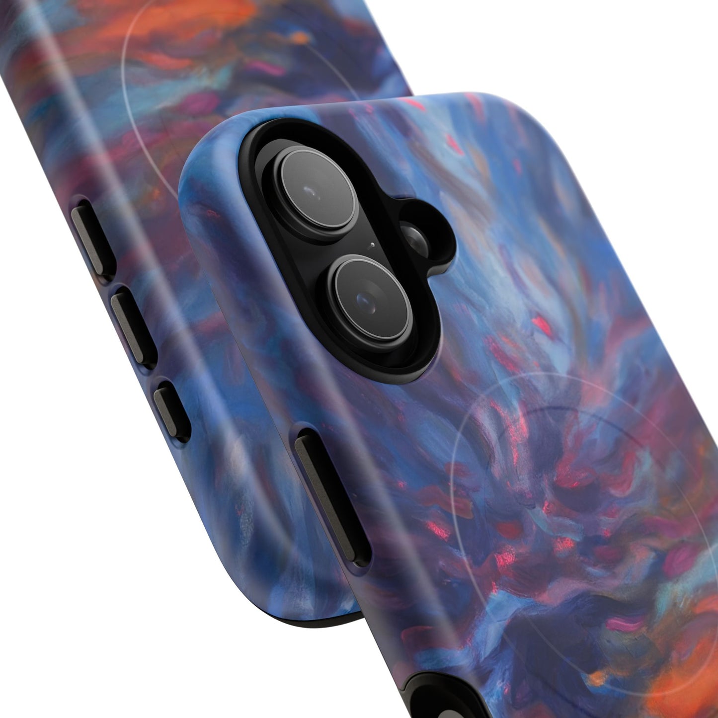 Magnetische Handyhülle – Abstraktes Sonnenuntergangsmuster für iPhones