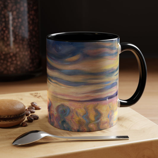 Sunset Dreamscape Coffee Mug — Abstract Sunset Art Accent Mug (11/15oz)