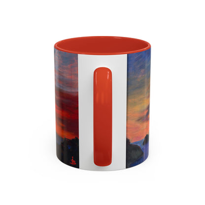 Küsten-Kaffeetasse mit Sonnenuntergang – Tasse mit Meeresblick und Sonnenuntergang (325/440 ml)