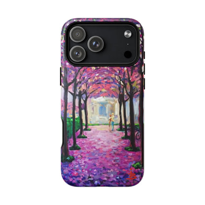 Handyhülle mit Blumenmuster – Robuste magnetische Hülle mit rosa Kirschblüten