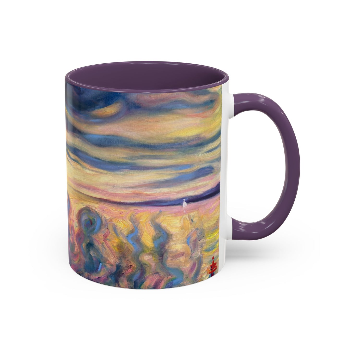 Kaffeetasse „Sunset Dreamscape“ – Tasse mit abstraktem Sonnenuntergangsmotiv (325 ml)