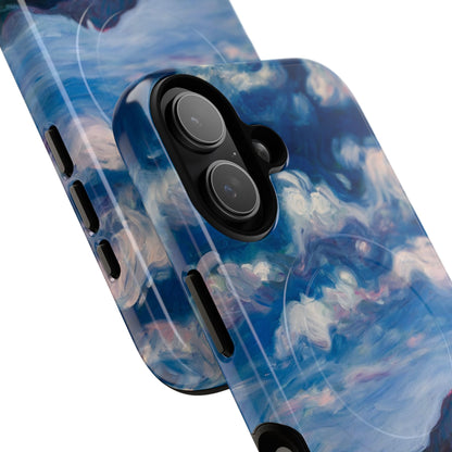 Robuste magnetische Handyhülle – Malerischer Meerblick mit bewölktem Himmel
