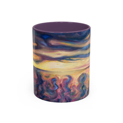 Kaffeetasse „Sunset Dreamscape“ – Tasse mit abstraktem Sonnenuntergangsmotiv (325 ml)