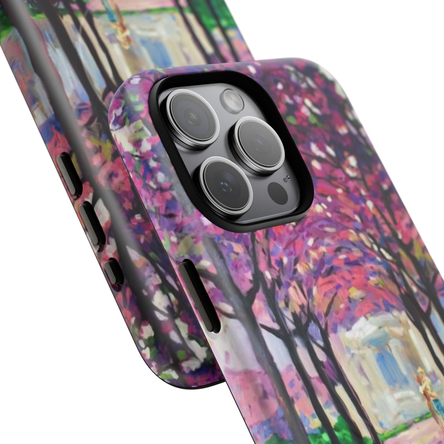 Handyhülle mit Blumenmuster – Robuste magnetische Hülle mit rosa Kirschblüten