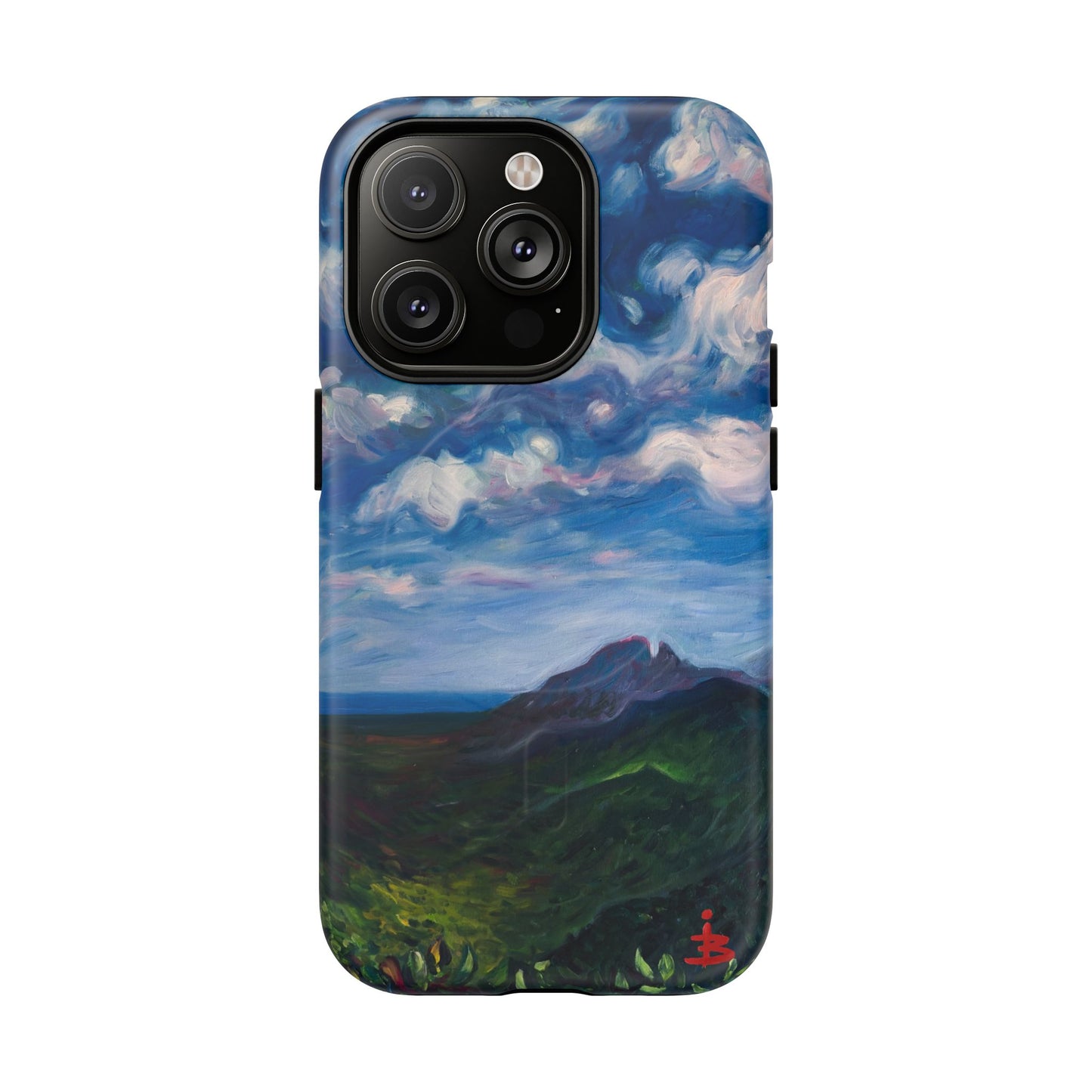 Robuste magnetische Handyhülle – Malerischer Meerblick mit bewölktem Himmel