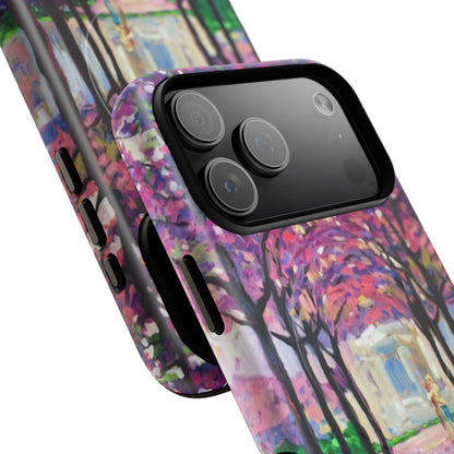 Handyhülle mit Blumenmuster – Robuste magnetische Hülle mit rosa Kirschblüten