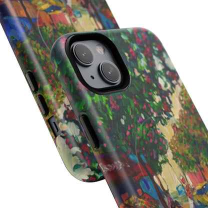 Magnetische Handyhülle – Farbenfrohe impressionistische Straßenszene