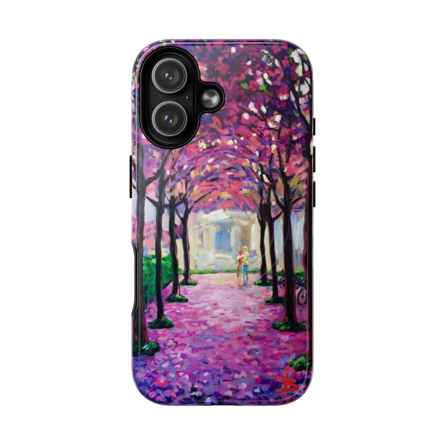 Handyhülle mit Blumenmuster – Robuste magnetische Hülle mit rosa Kirschblüten