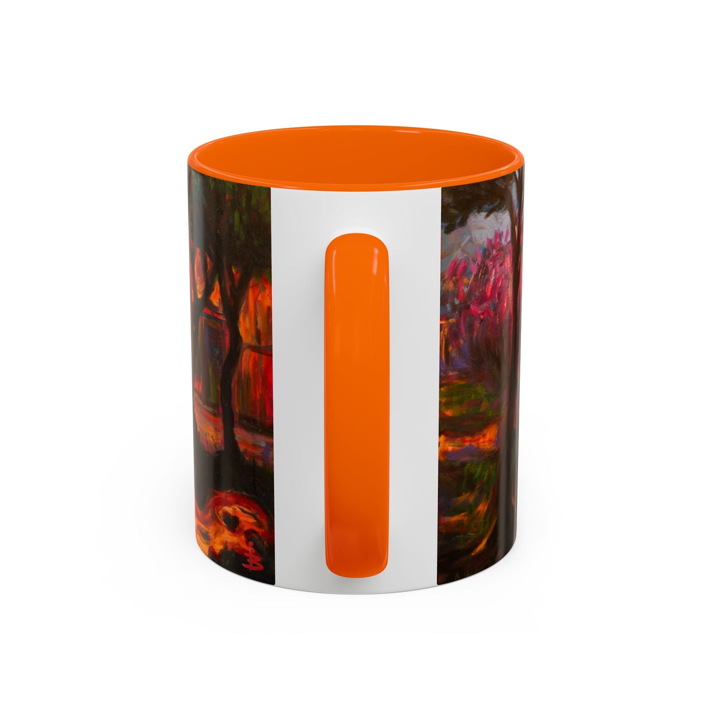 Akzent-Kaffeetasse – Herbstliche Waldszene mit Füchsen Keramik-Kaffeetasse (325/444 ml)