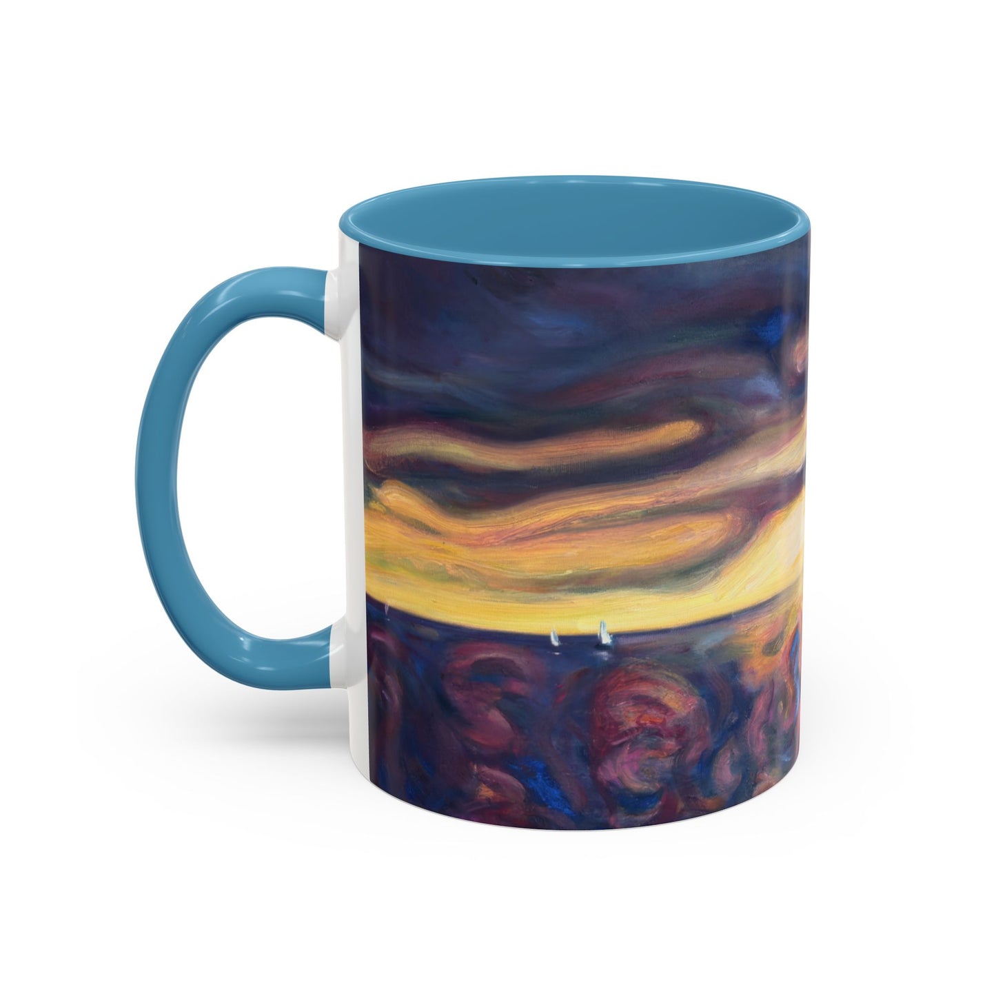 Sunset Dreamscape Coffee Mug — Abstract Sunset Art Accent Mug (11/15oz)