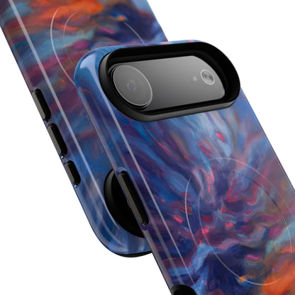 Magnetische Handyhülle – Abstraktes Sonnenuntergangsmuster für iPhones