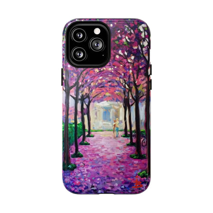 Handyhülle mit Blumenmuster – Robuste magnetische Hülle mit rosa Kirschblüten