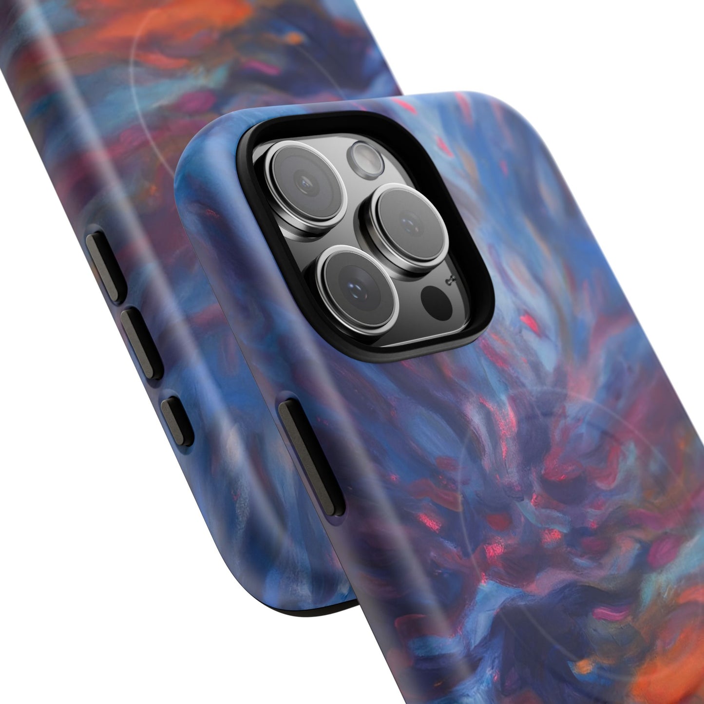 Magnetische Handyhülle – Abstraktes Sonnenuntergangsmuster für iPhones