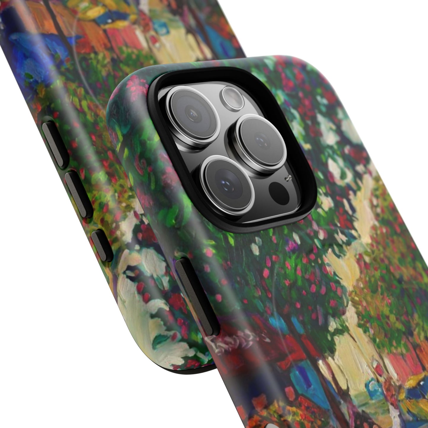 Magnetische Handyhülle – Farbenfrohe impressionistische Straßenszene