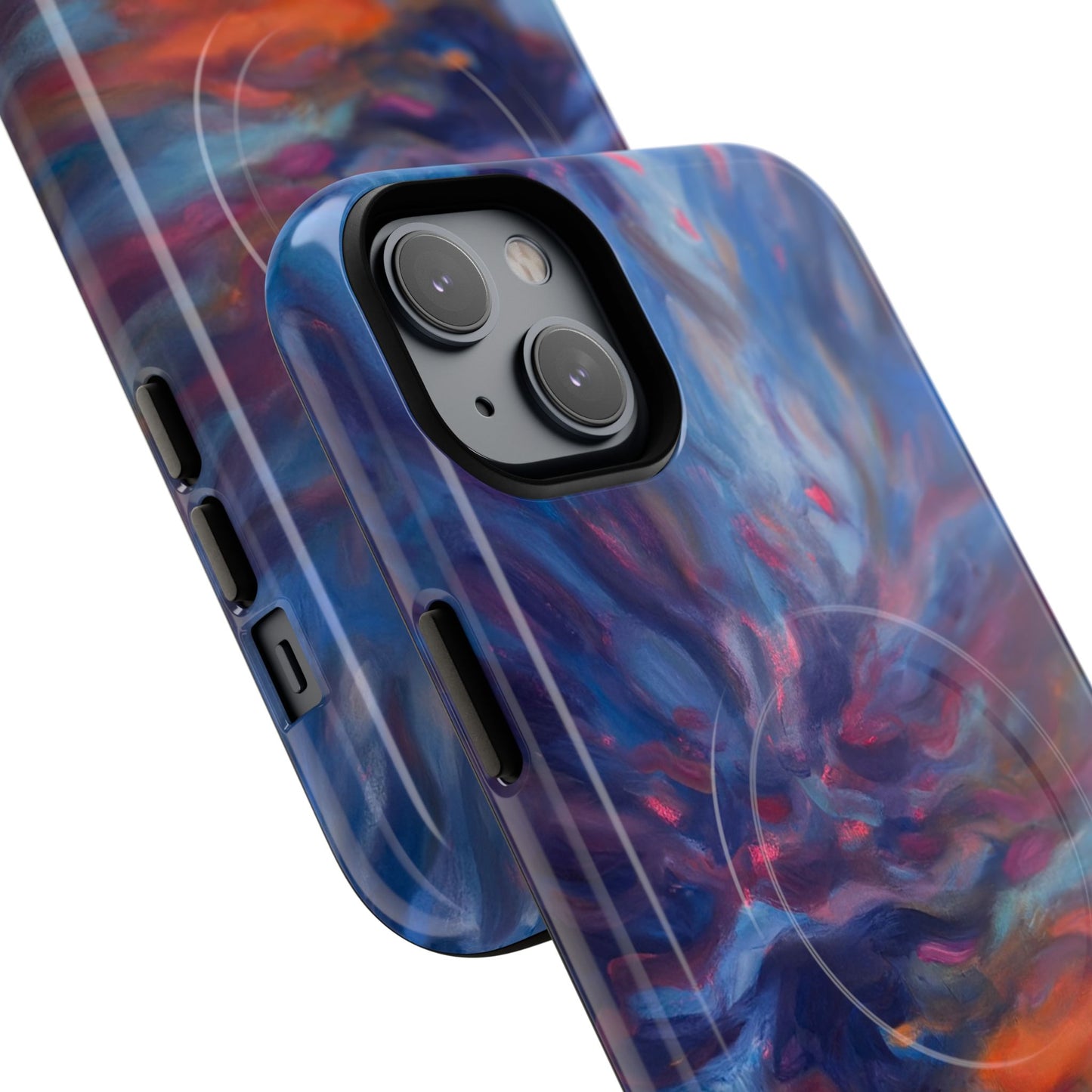 Magnetische Handyhülle – Abstraktes Sonnenuntergangsmuster für iPhones