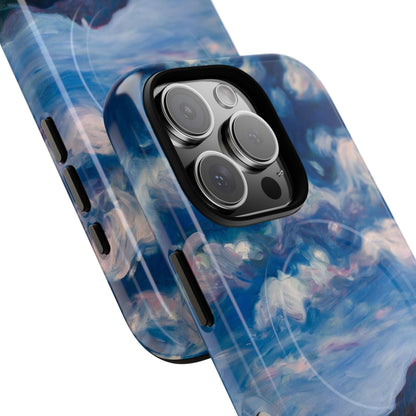 Robuste magnetische Handyhülle – Malerischer Meerblick mit bewölktem Himmel