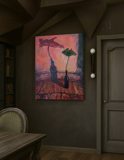 Blumendruck auf Leinwand – Serie „Fluidly“. Teil V