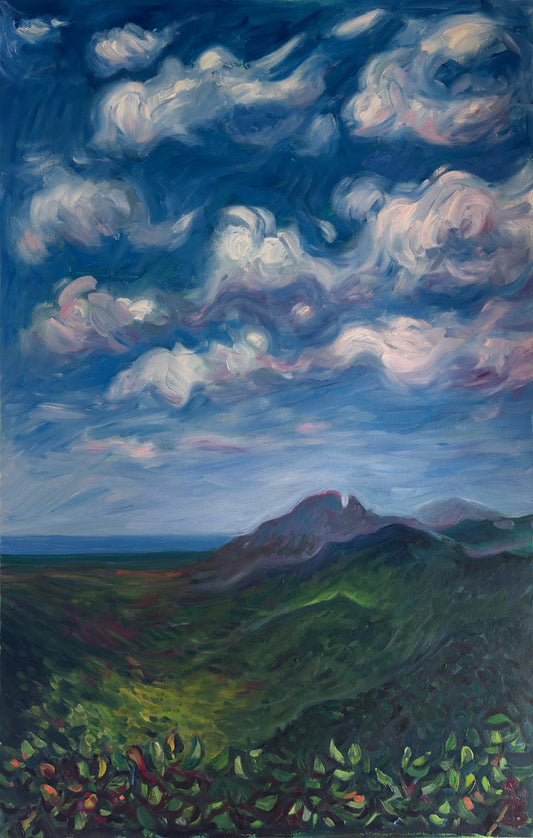 Art print mountain view - Mauritius