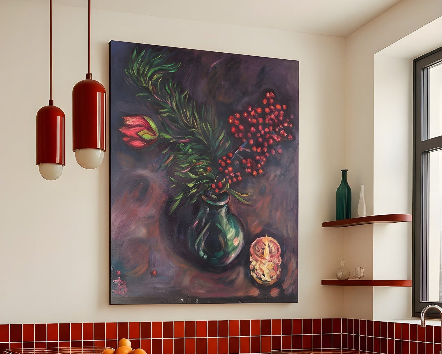 Canvas print flowers - prelude to the Christmas Duck