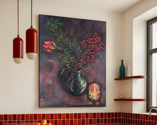 Canvas print flowers - prelude to the Christmas Duck