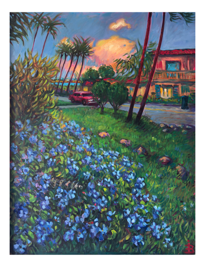 Kunstdruck fängt die lebendige Stimmung tropischer Tage ein – Südflorida