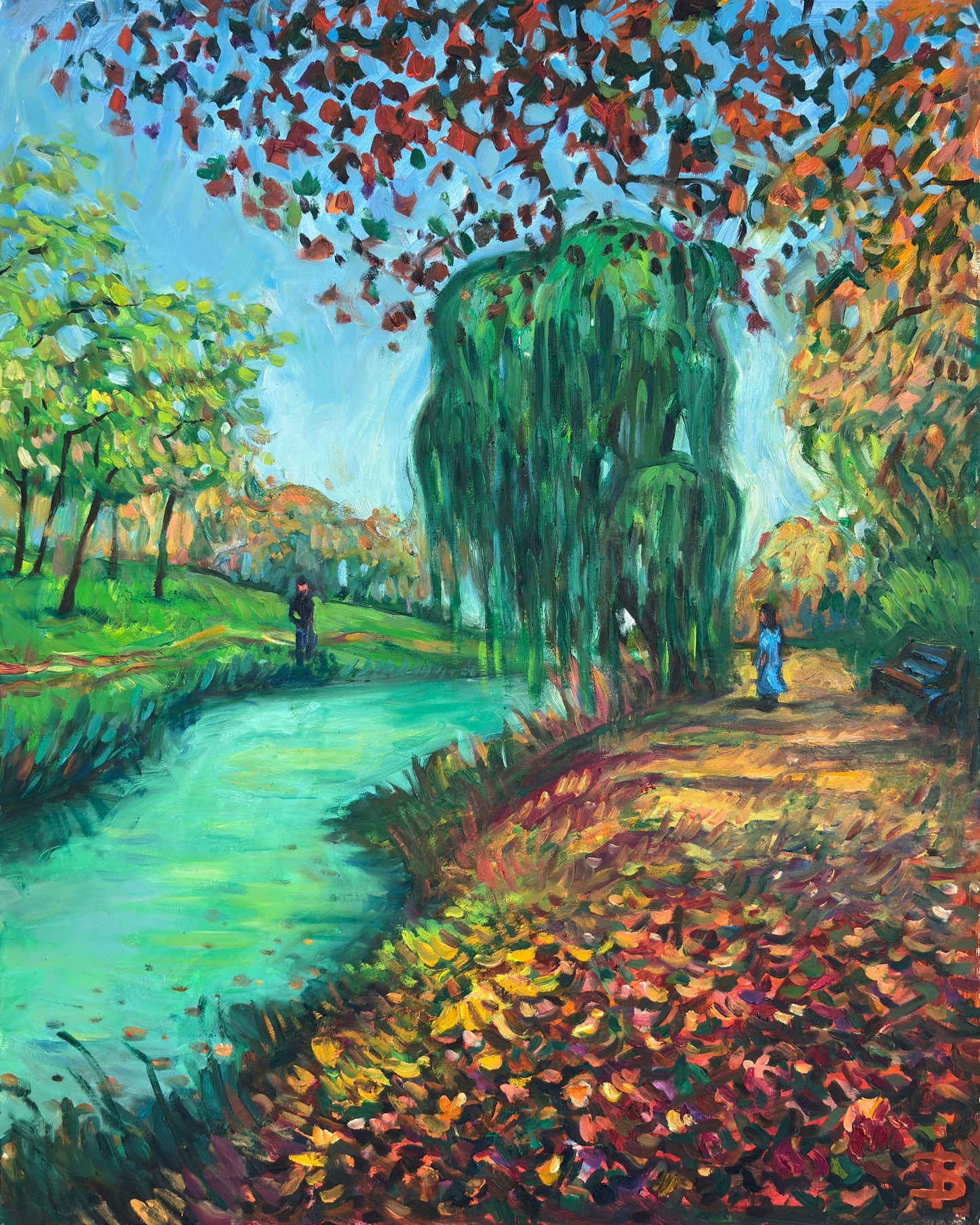 Art print beautiful autumn park - The Observers